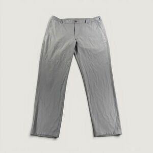 Mizzen+Main Baron Trim Performance Chino Pants Mens 36x32 Grey Straight Leg